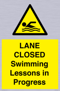 LANE CLOSED Swimming Lessons in Progress